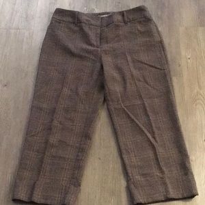 Brown plaid capris  by Apt 9